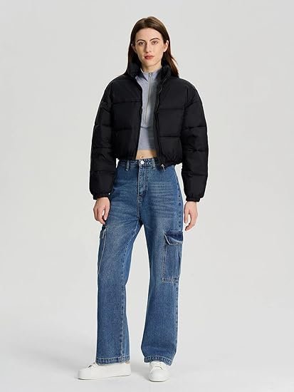 Women Nylon Full Sleeve Solid Standard Length Puffer Jacket - Image 3