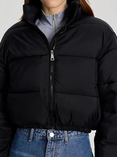 Women Nylon Full Sleeve Solid Standard Length Puffer Jacket - Image 4