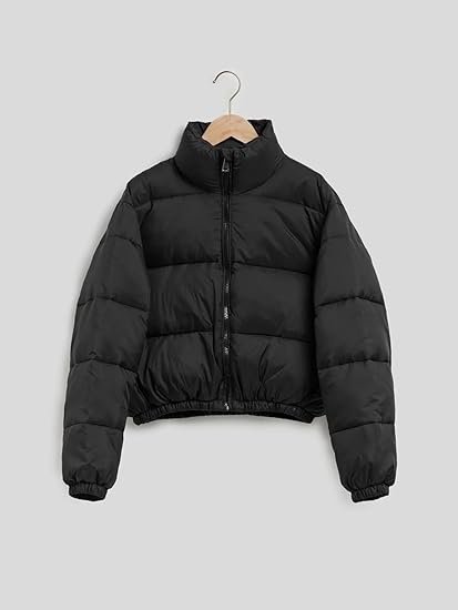 Women Nylon Full Sleeve Solid Standard Length Puffer Jacket - Image 2