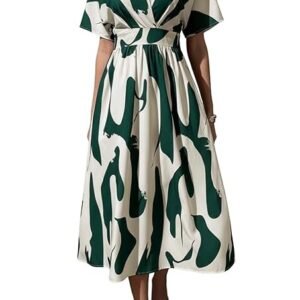 Printed Maxi Dress for Women | Trendy Long One Piece Summer Outfit | Lightweight Flared Dress for Casual & Holiday Wear