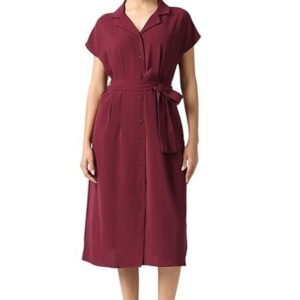 Women's Polyester Modern Calf Length Dress