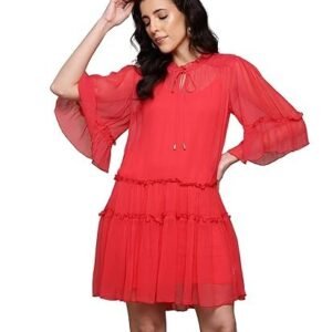 Red Priscilla Short Dress with Camisole