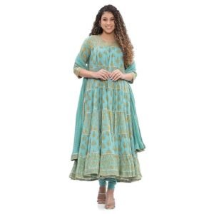 Women Cotton Tiered Printed Suit Set