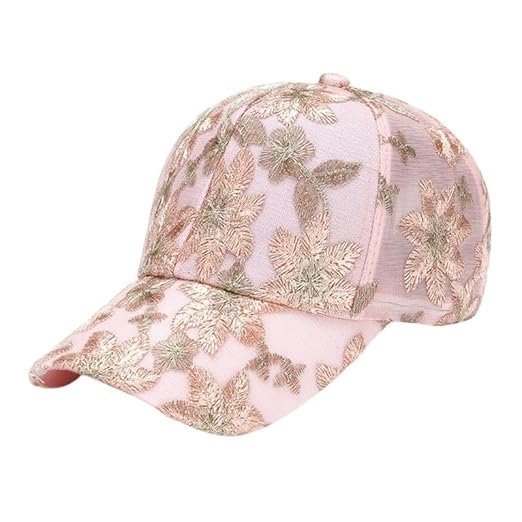 Women’s Summer Mesh Duckbill Cap – Breathable Lace Flower Baseball Sun Hat