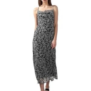 Women Floral Print Shift Midi Dress