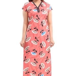 Women's Satin Floor Length Night Dress Nighty