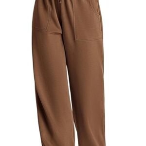 Women's Wide Leg High Waisted Baggy Lounge Sweat Pants Drawstring Athletic Flared Joggers with Pockets