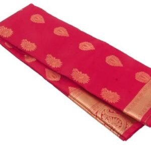 Women's Silk Sarees – Cherry color – 75% Pure Silk - Soft Silk