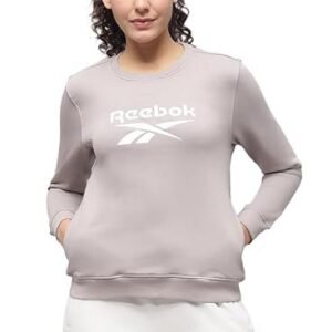 Women’s Crewneck Sweatshirt – Soft Fleece Pullover with Side Pockets