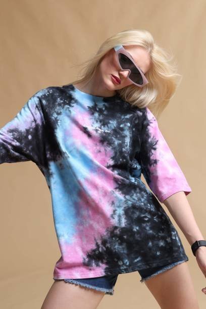 Solid Women Round Neck Multicolor T-Shirt