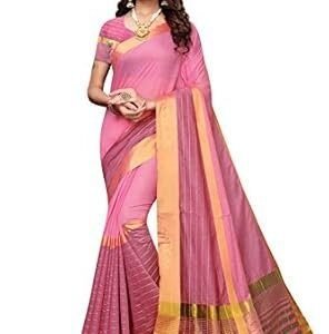Women's BANARASI ORGANZA SAREE, Pink