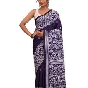 Women's Blended Silk Kantha Saree