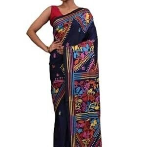 WOMEN'S Blended Silk Kantha Saree