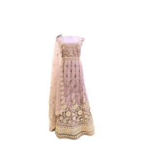 Women's Semi Stitched Lavender Lehenga Choli & Dupatta Set With Sequins Thread Work From Dishanya Fashion Store