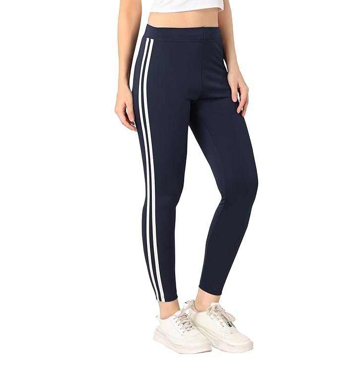 Women's and Girls Skinny Fit Gym High Waist, Workout Trackpants 4 Way Stretch Yoga Pants,