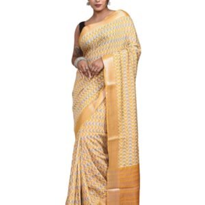 Women's Design Banaras Linen Silk Zari Saree